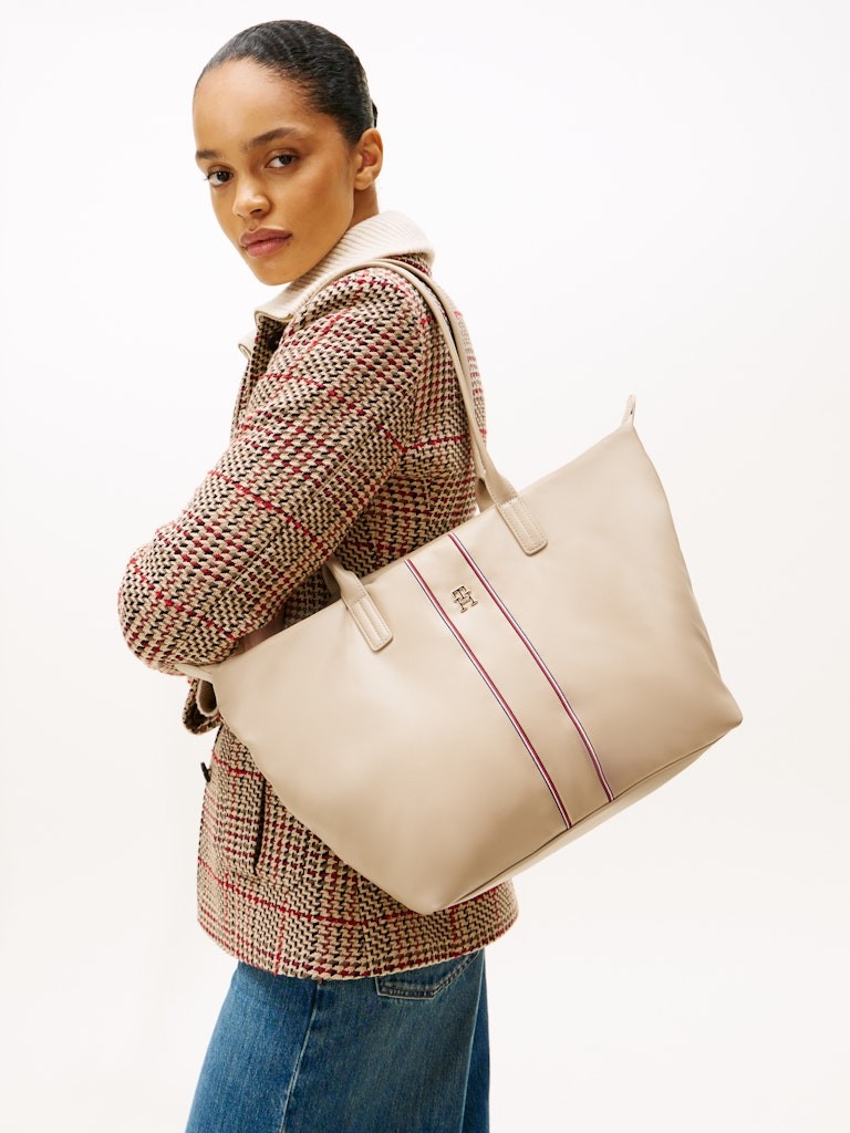 Tommy Hilfiger Kadın Bej Tote El Çantası