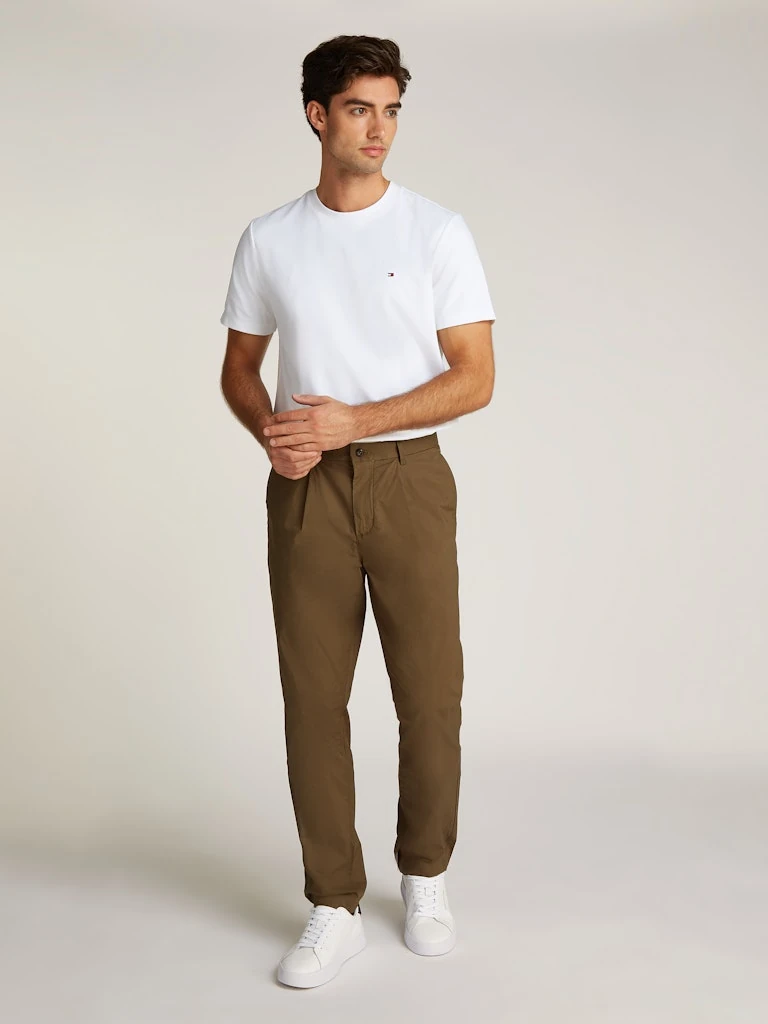 Tommy Hilfiger Erkek Beyaz Pamuk O Yaka T-Shirt