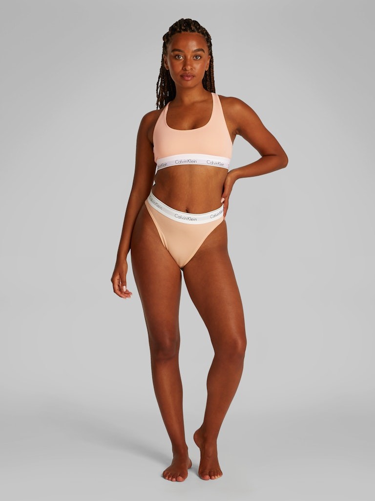 Calvin Klein Modal Pembe Kadın Yüzücü Bralet - 0000F3785E5KD