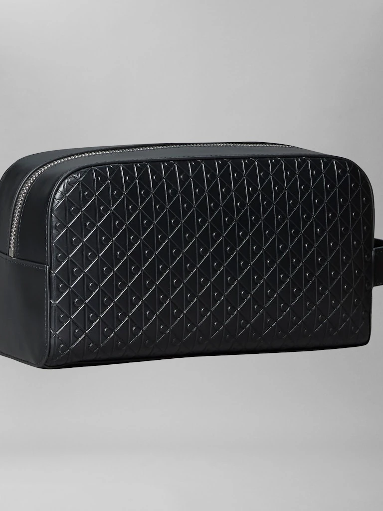 Calvin Klein Erkek Siyah Deri Washbag Çanta