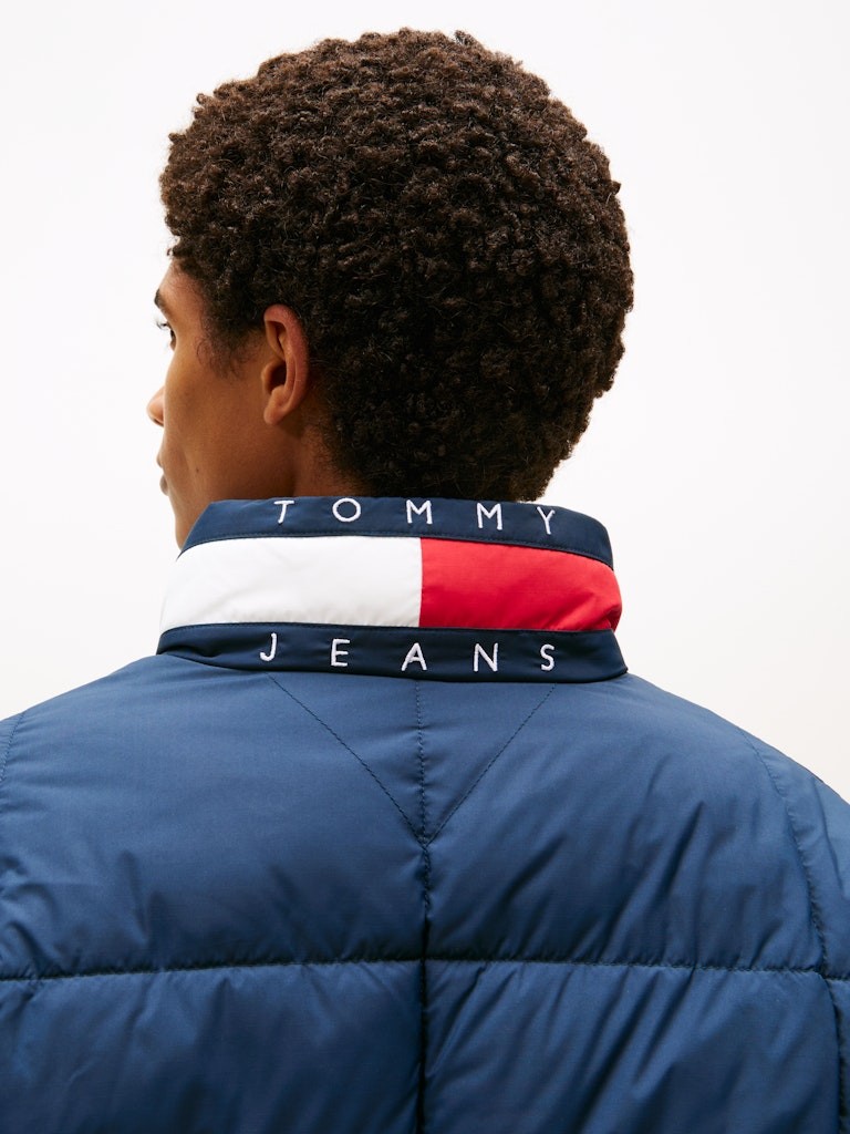 Tommy Hilfiger Erkek Lacivert Puffer Mont