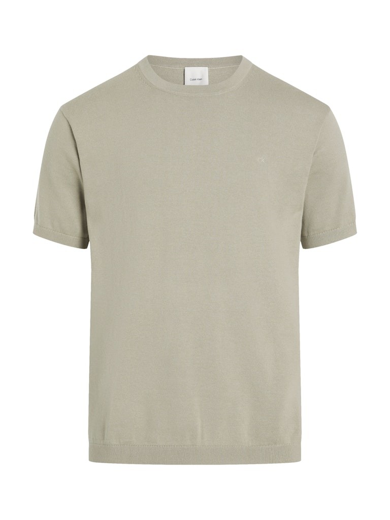 Calvin Klein Pamuk Gri Erkek Kısa Kollu Triko - K10K114485PAH