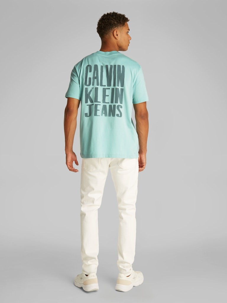 Calvin Klein Rejeneratif Pamuk Yeşil Erkek Kısa Kollu T-Shirt - J30J327523MR5