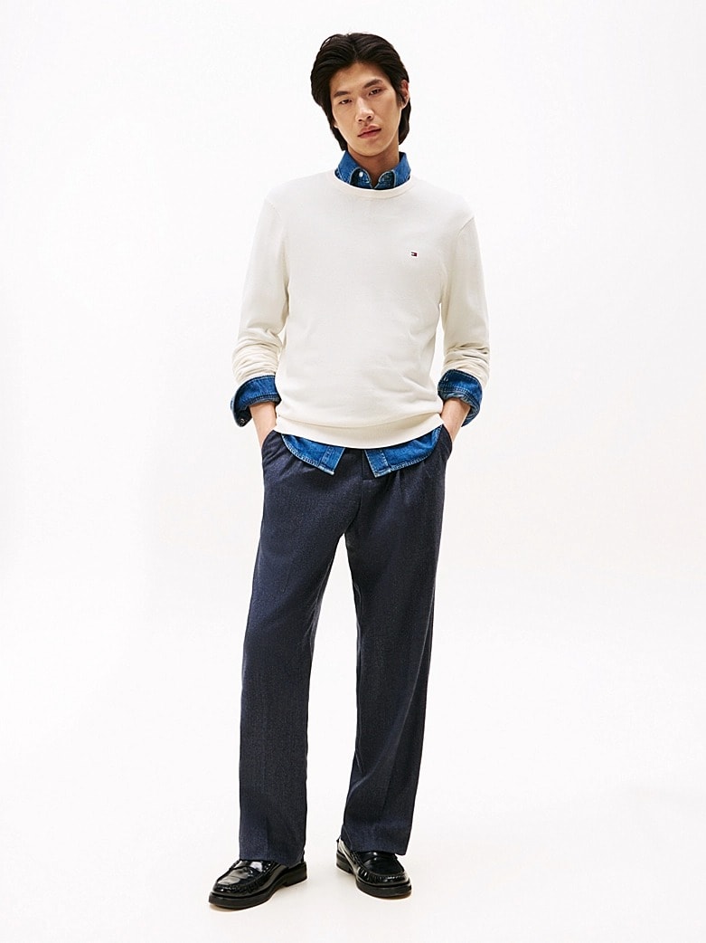 Tommy Hilfiger Erkek Beyaz Kazak