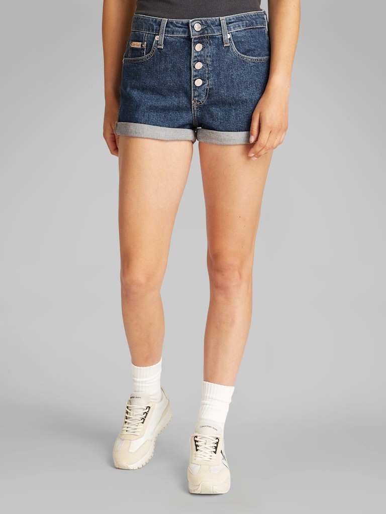 Calvin Klein Denim Mavi Kadın 5 Cep Mom Şort - J20J2255121BJ