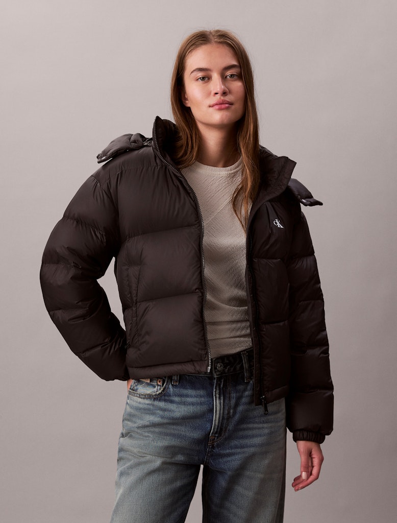 Calvin Klein Kadın Puffer Siyah Mont