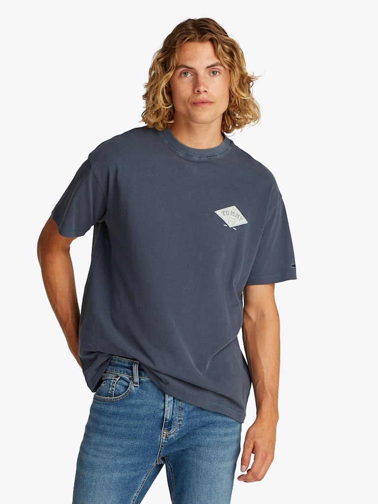 Tommy Hilfiger Rejeneratif Pamuk Mavi Erkek Kısa Kollu T-Shirt - DM0DM20806C1G