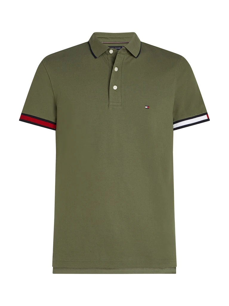 Tommy Hilfiger Organik Pamuk Yeşil Erkek Polo Yaka T-Shirt