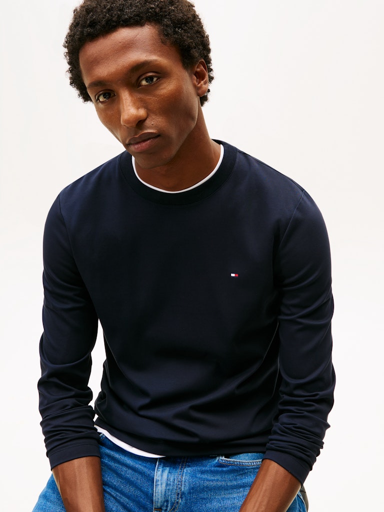 Tommy Hilfiger Erkek  O Yaka Lacivert T-Shirt