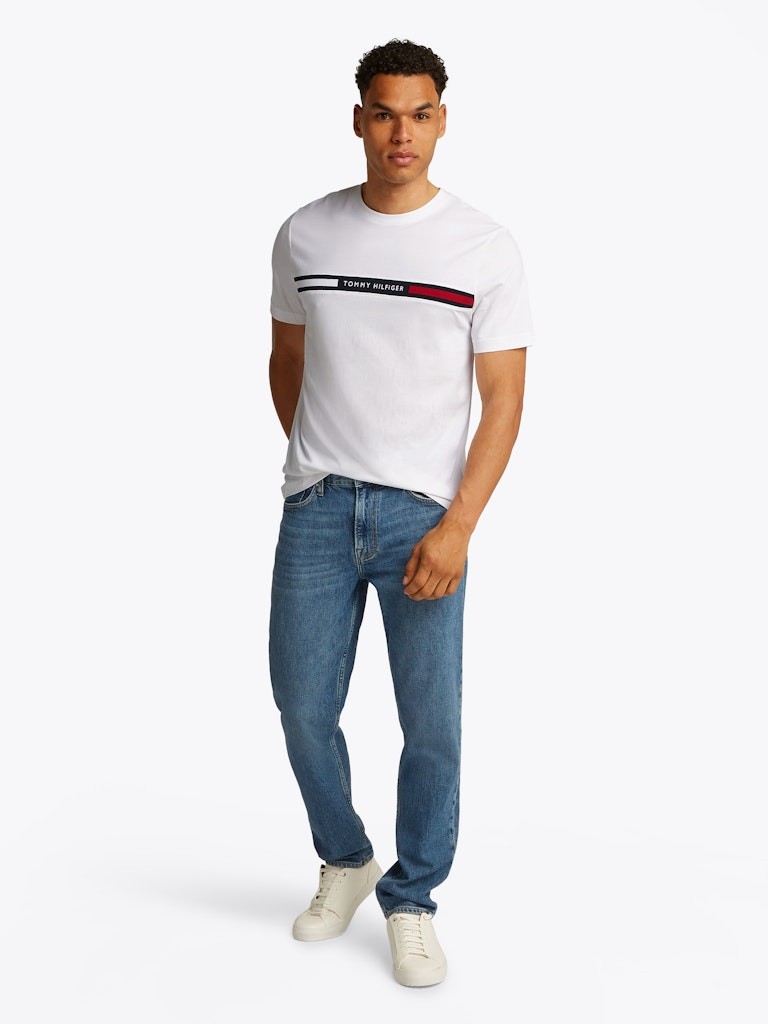 Tommy Hilfiger Rejeneratif Pamuk Beyaz Erkek Kısa Kollu T-Shirt - MW0MW36498YBR