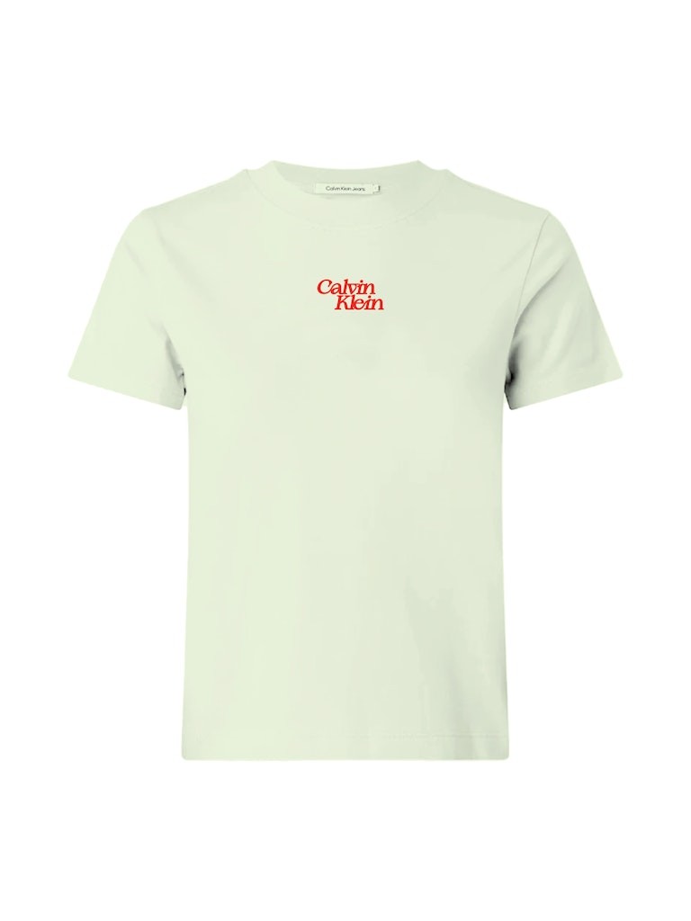 Calvin Klein Rejeneratif Pamuk Yeşil Kadın Kısa Kollu T-Shirt - LV047B851GVWD