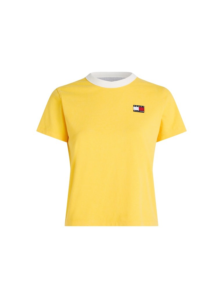 Tommy Hilfiger Organik Pamuk Sarı Kadın Kısa Kollu Yelkenci T-Shirt - WW0WW45598ZH1