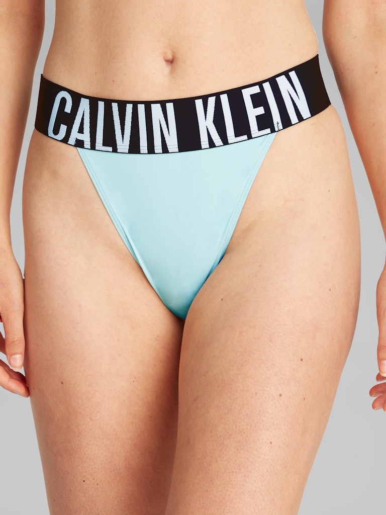 Calvin Klein Poliamid Mavi Kadın Thong İç Çamaşırı - 000QF7638E4A3