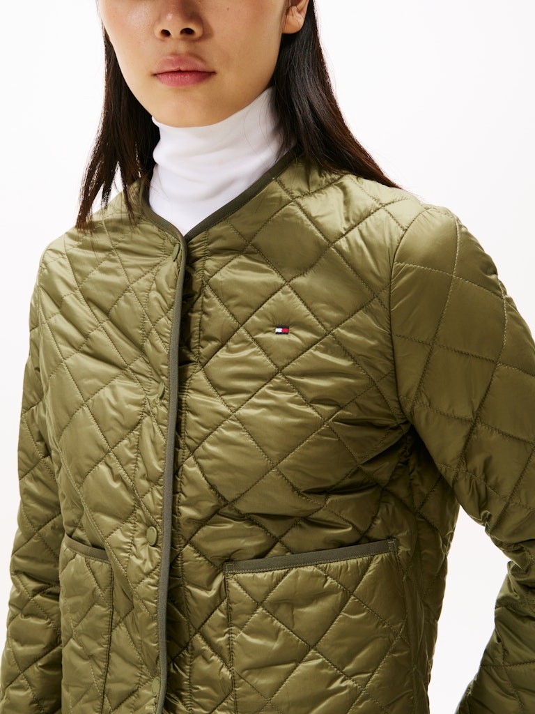 Tommy Hilfiger Kadın Haki Padded Mont