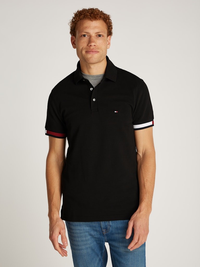 Tommy Hilfiger Erkek Siyah Polo Yaka T-Shirt - MW0MW37518BDS