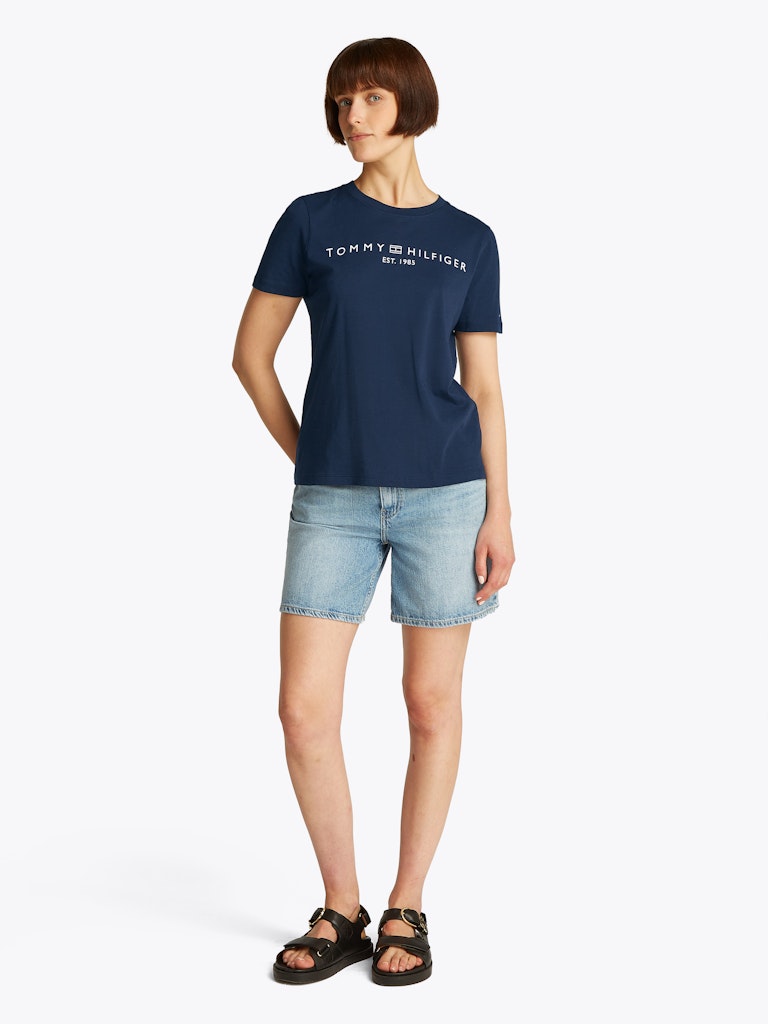 Tommy Hilfiger Kadın Rejeneratif Lacivert T-Shirt