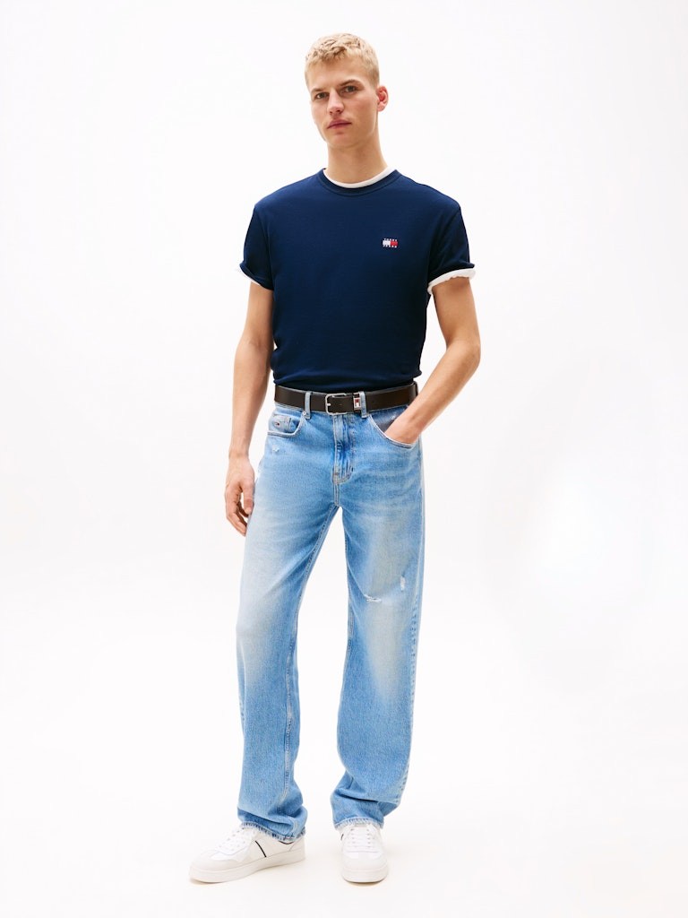Tommy Hilfiger Rejeneratif Pamuk Lacivert Erkek Kısa Kollu T-Shirt