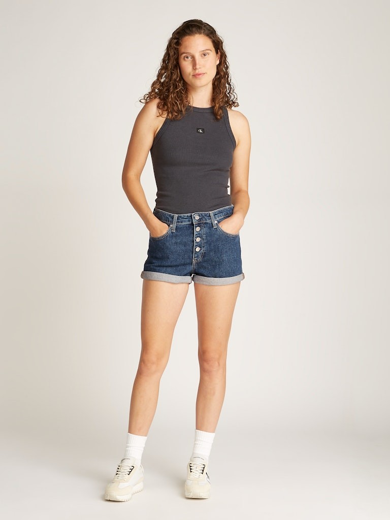 Calvin Klein Denim Mavi Kadın 5 Cep Mom Şort - J20J2255121BJ