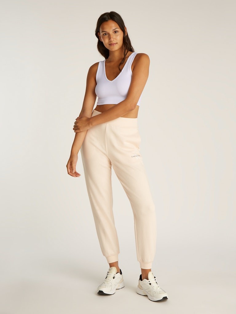 Calvin Klein Rejeneratif Pamuk Beyaz Kadın Kolsuz T-shirt - J20J225308YAA