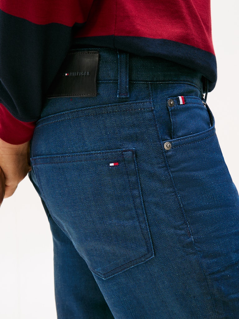 Tommy Hilfiger Erkek Mavi  Düz Kesim Denton Jean Pantolon