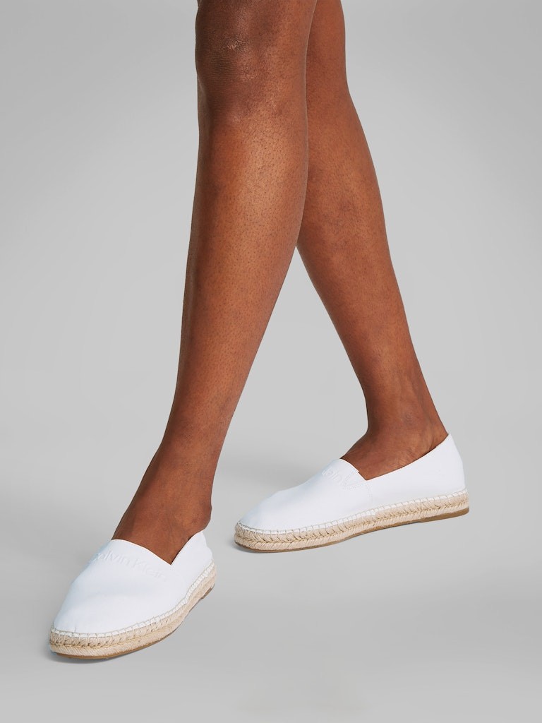 Calvin Klein Pamuk Beyaz Erkek Espadril Ayakkabı - HM0HM01808YBR