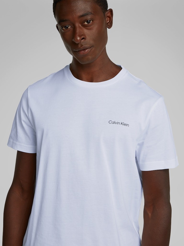 Calvin Klein Rejeneratif Pamuk Beyaz Erkek Kısa Kollu T-Shirt - K10K114152YAF
