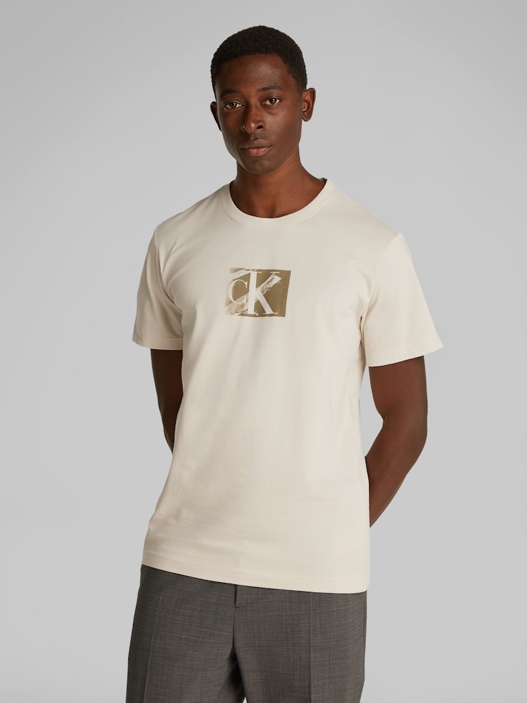 Calvin Klein Jeans Ekru Erkek T-Shirt - J30J327077PDH