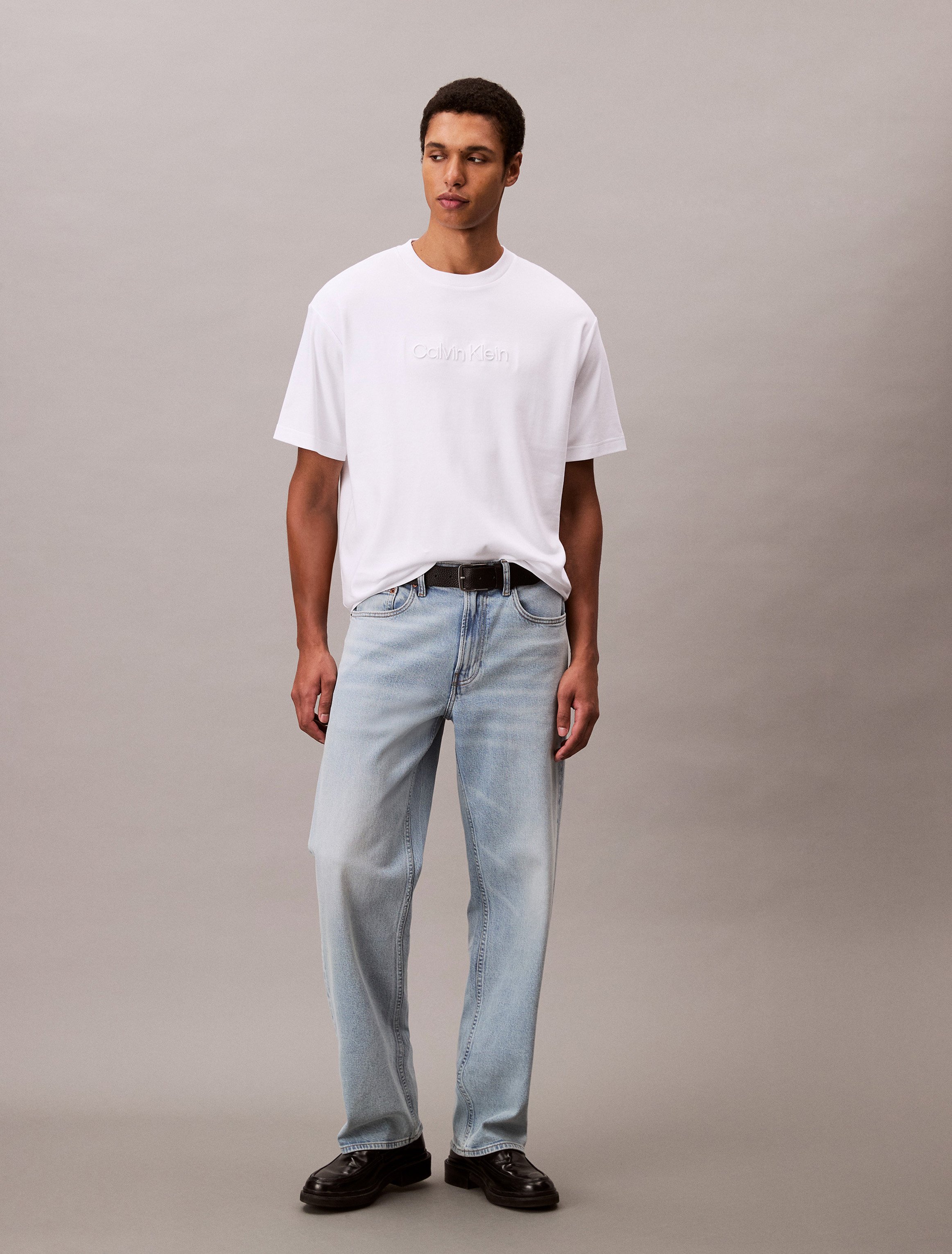 Calvin Klein Erkek Beyaz O Yaka T Shirt