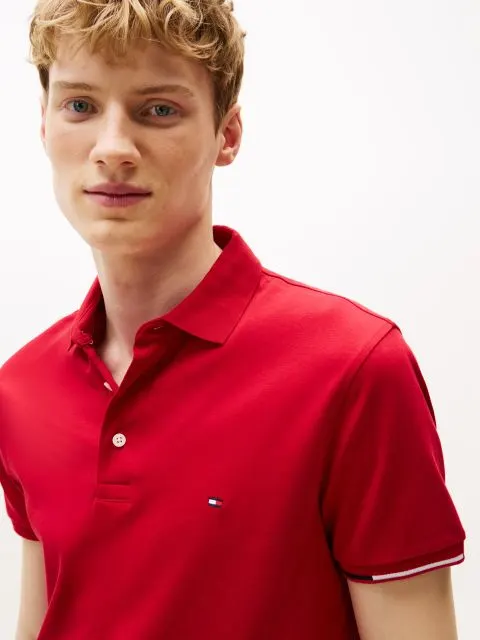 Tommy Hilfiger Erkek Kırmızı Slim Fit T-Shirt