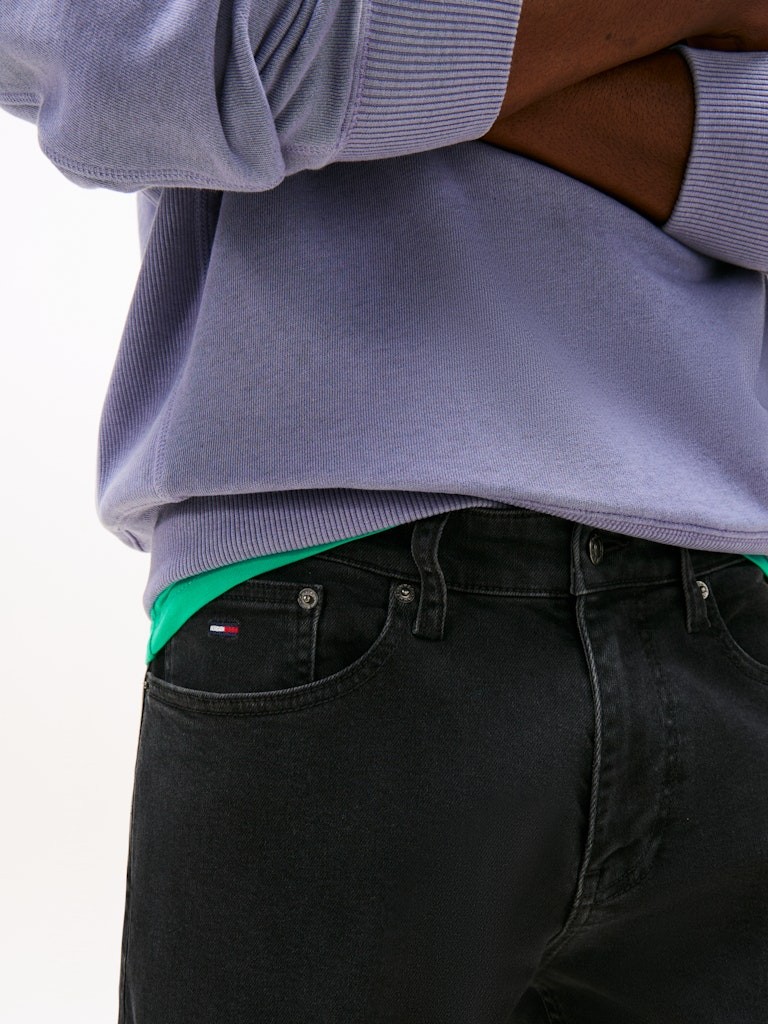 Tommy Hilfiger Erkek Gri Tapered Kesim Austin Jean Pantolon