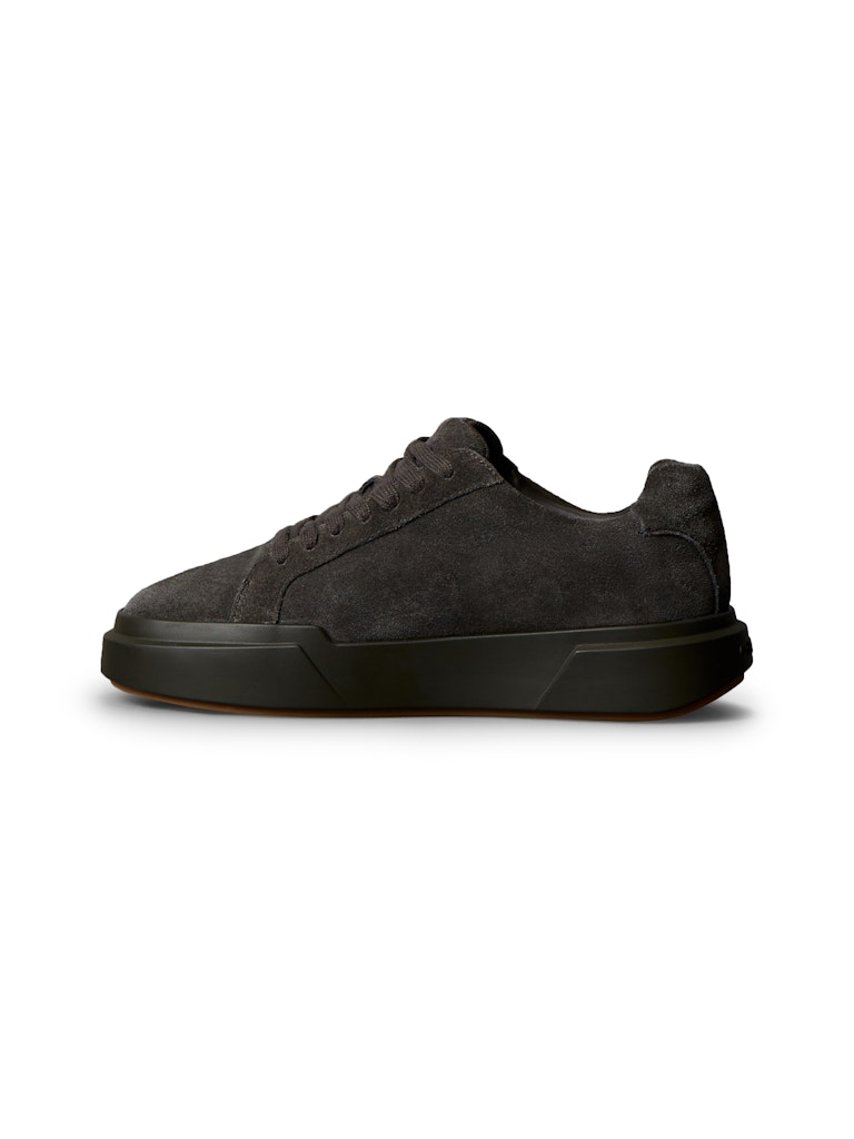 Calvin Klein Kadın Gri Deri Kısa Taban Chunky Sneakers