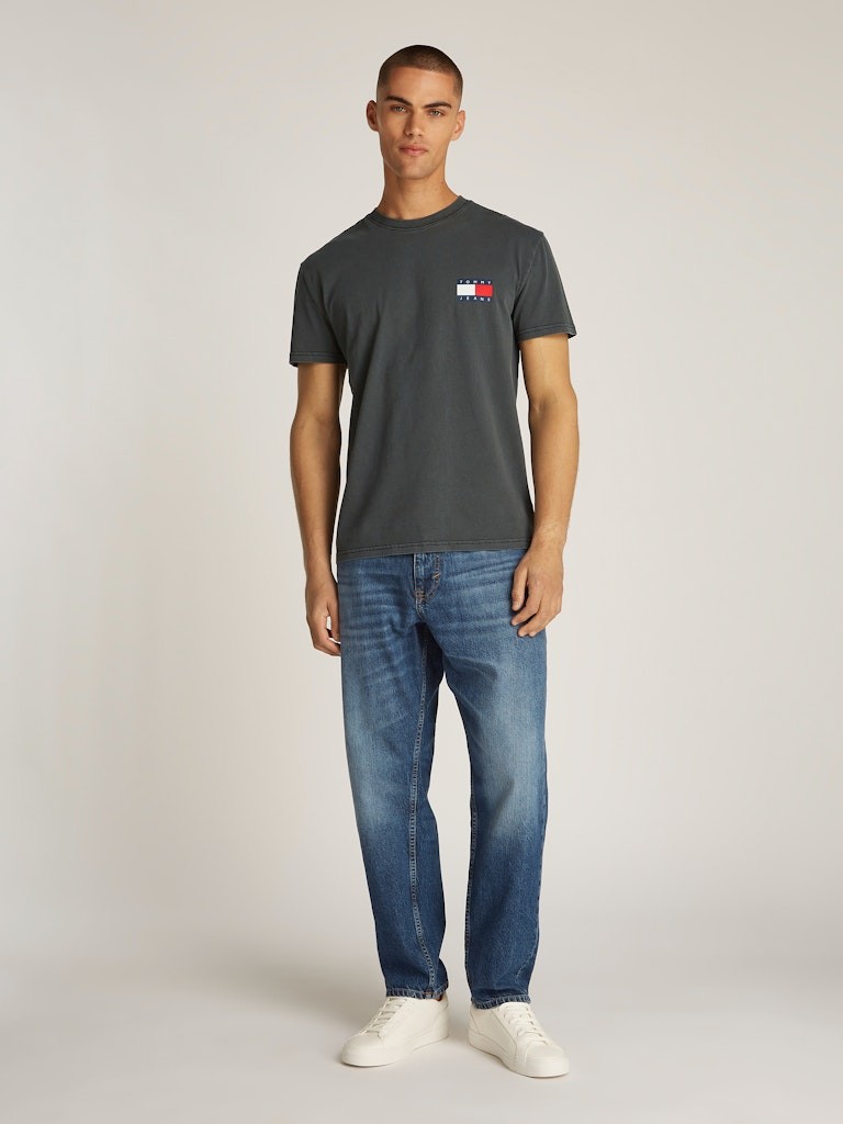 Tommy Hilfiger Pamuk Siyah Erkek Kısa Kollu T-Shirt - DM0DM20346BDS