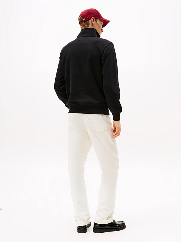 Tommy Hilfiger Erkek Fermuarlı Siyah Sweatshirt