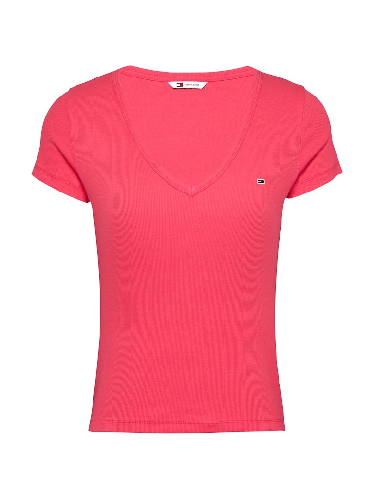 Tommy Hilfiger Rejeneratif Pamuk Kırmızı Kadın Kısa Kollu T-Shirt - DW0DW17385XI2