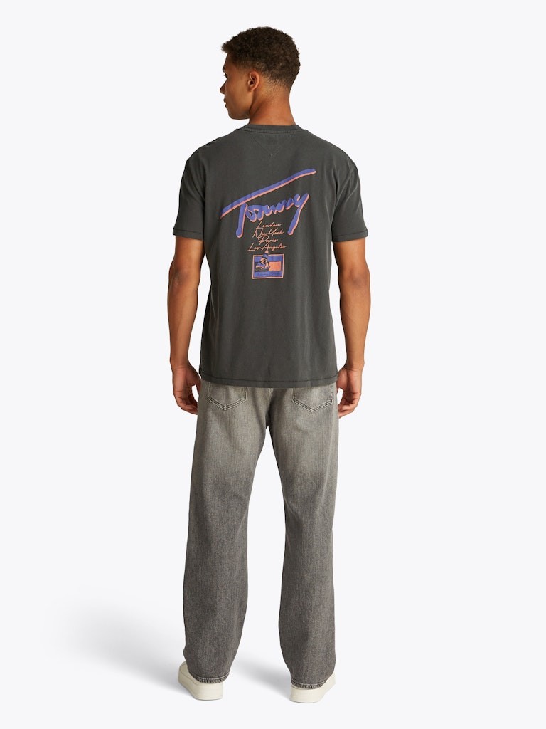 Tommy Hilfiger Rejeneratif Pamuk Siyah Erkek Kısa Kollu T-Shirt - DM0DM20768BDS