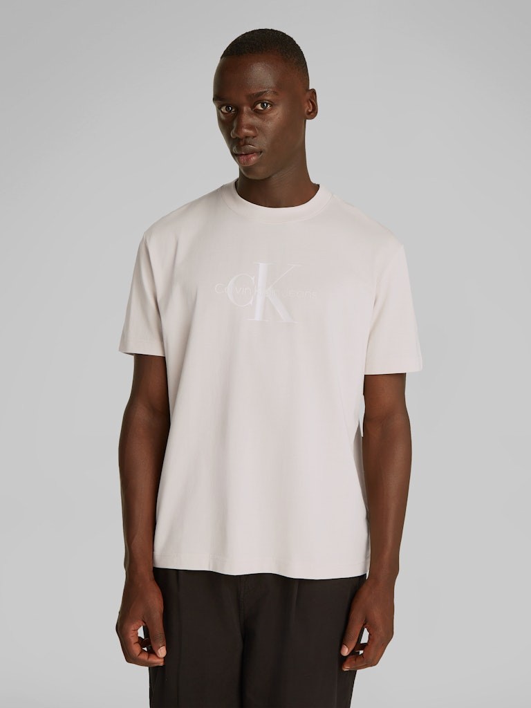 Calvin Klein Jeans Kırık Beyaz Erkek T-Shirt