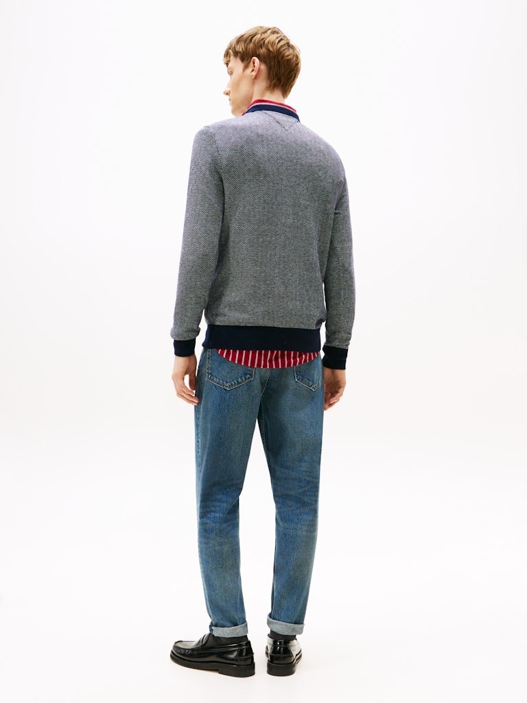 Tommy Hilfiger Erkek Lacivert O Yaka Triko