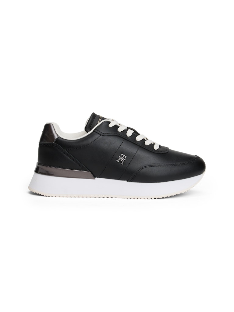 Tommy Hilfiger Kadın Siyah  Kısa Taban Runner Sneakers