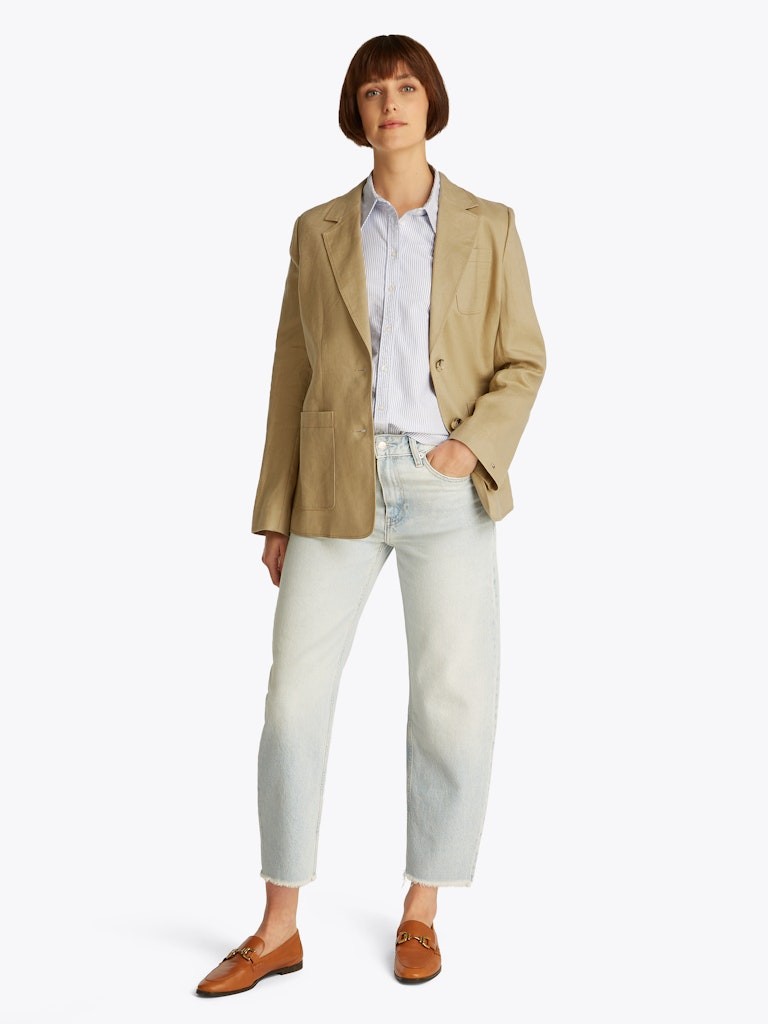 Tommy Hilfiger Keten Bej Kadın Blazer - WW0WW44757AEH