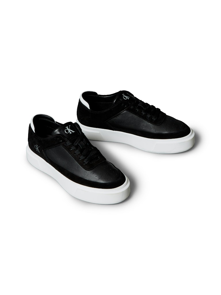 Calvin Klein Kadın Deri Basket Siyah Sneakers