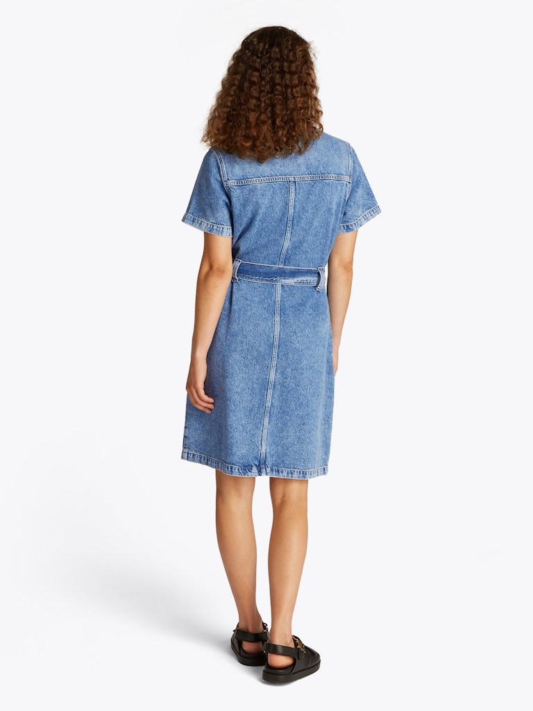 Tommy Hilfiger Denim Mavi Kadın Gömlek Elbise - WW0WW443801A8