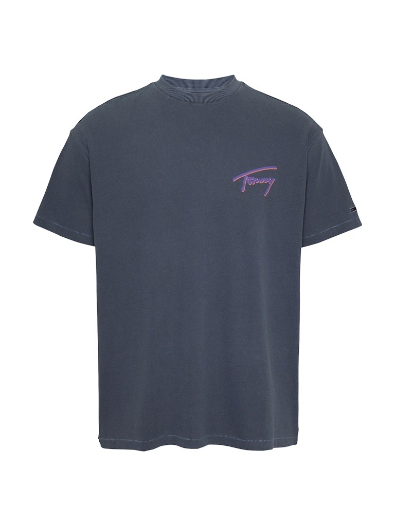 Tommy Hilfiger Rejeneratif Pamuk Mavi Erkek Kısa Kollu T-Shirt - DM0DM20768C1G
