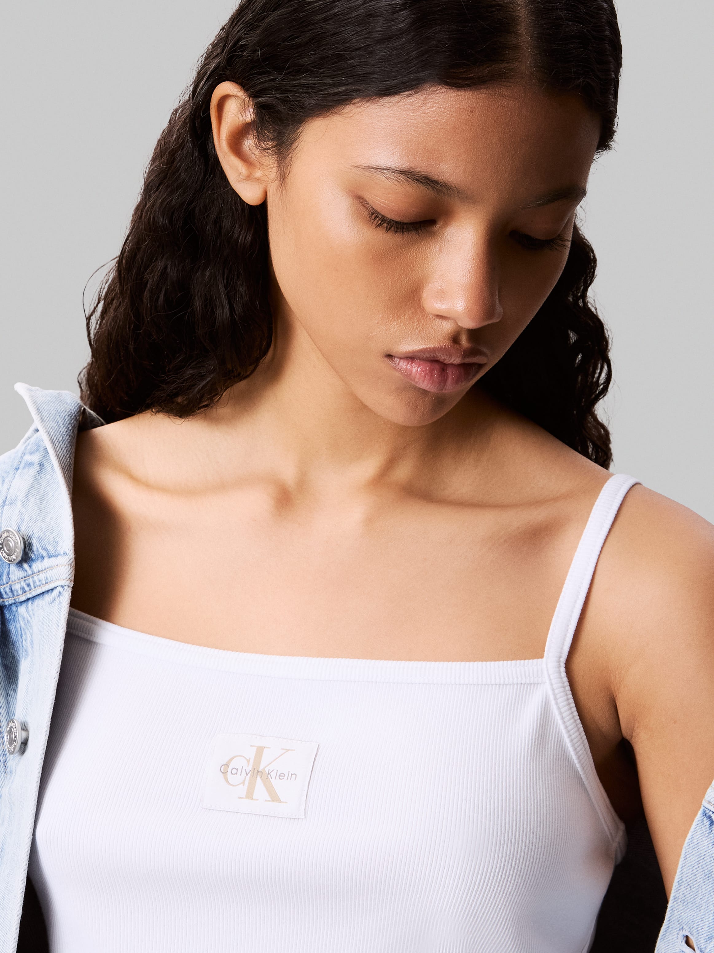 Calvin Klein Kadın Beyaz Atlet T Shirt
