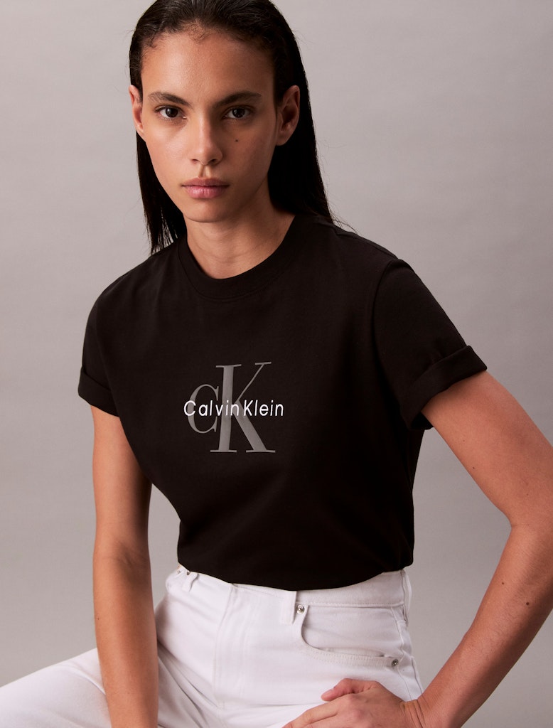 Calvin Klein Pamuk Siyah Kadın Kısa Kollu T-Shirt