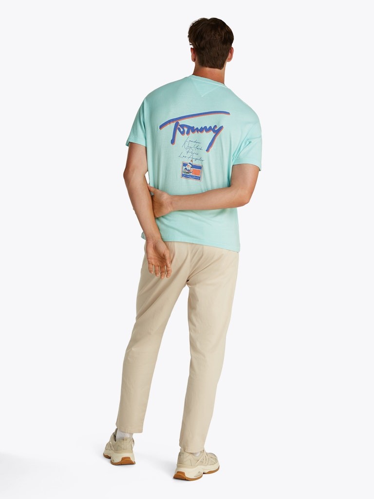Tommy Hilfiger Rejeneratif Pamuk Yeşil Erkek Kısa Kollu T-Shirt