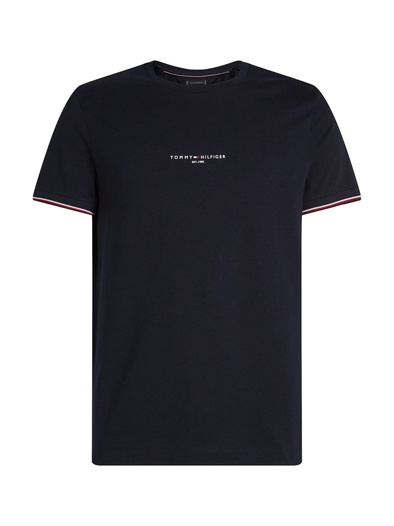 Tommy Hilfiger Rejeneratif Pamuk Lacivert Erkek Kısa Kollu T-Shirt - MW0MW32584DW5