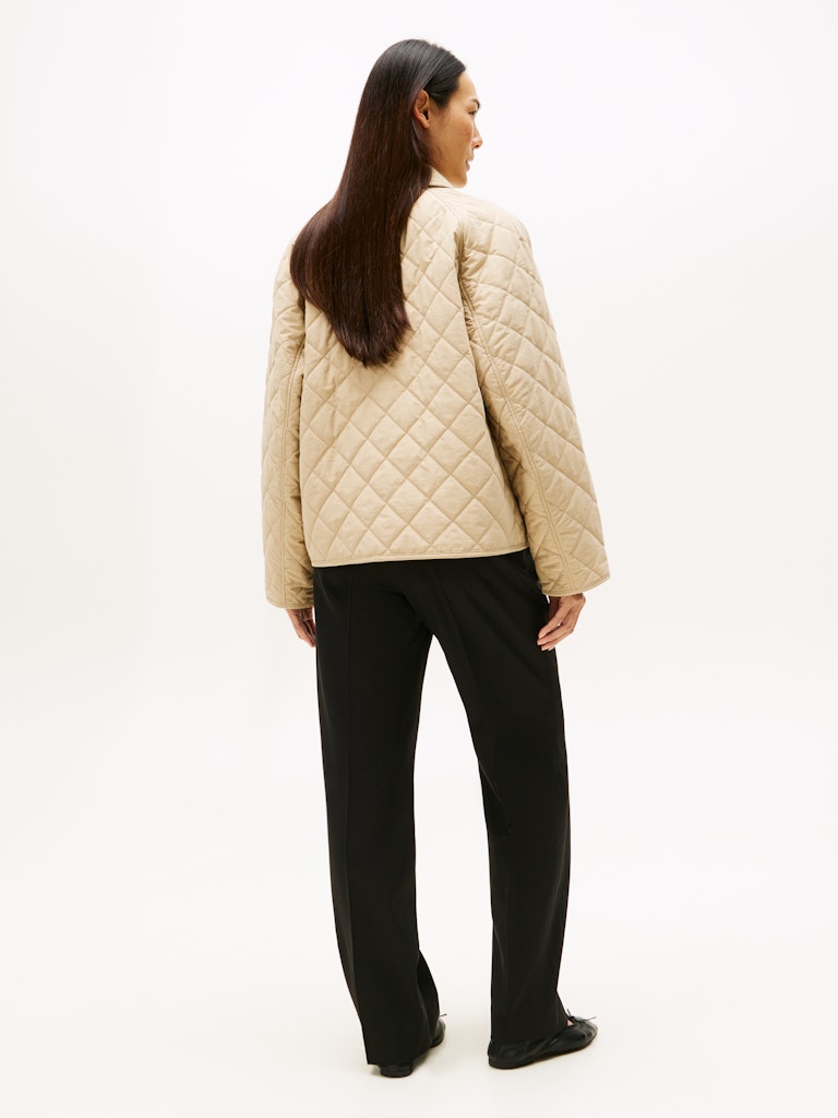 Tommy Hilfiger Kadın Bej Padded Mont