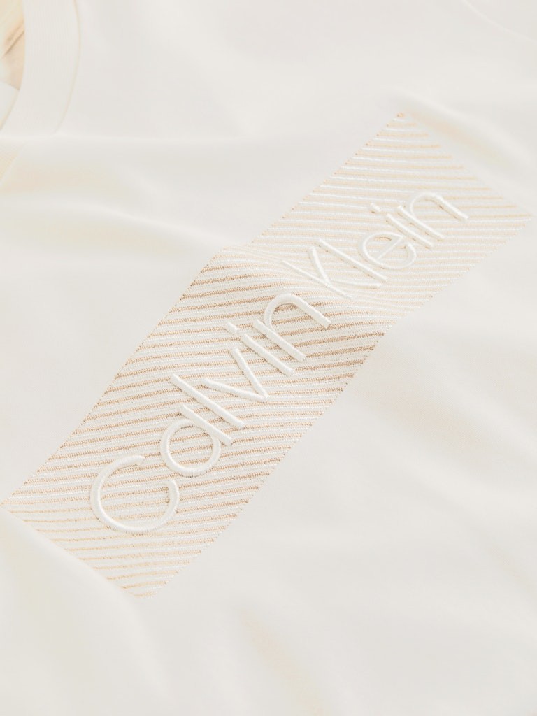Calvin Klein Rejeneratif Pamuk Beyaz Erkek Kısa Kollu T-Shirt - K10K112491YAS