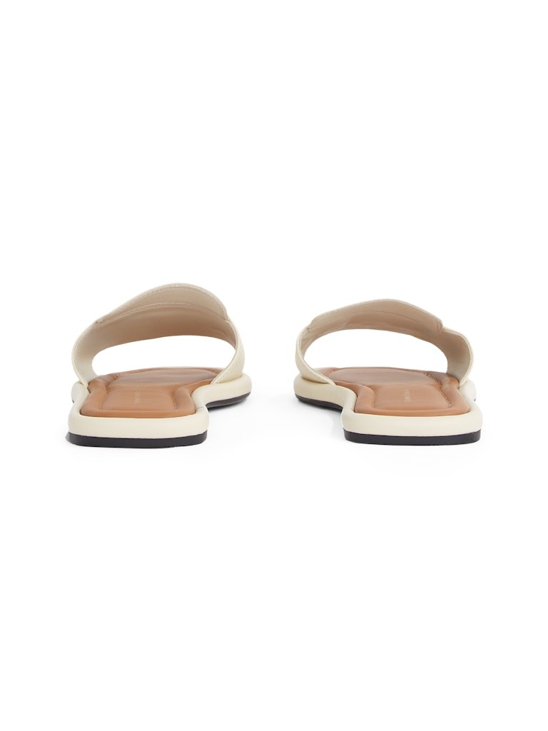 Tommy Hilfiger Deri Bej Kadın Kısa Taban Tek Bantlı Sandalet - FW0FW08420ACJ
