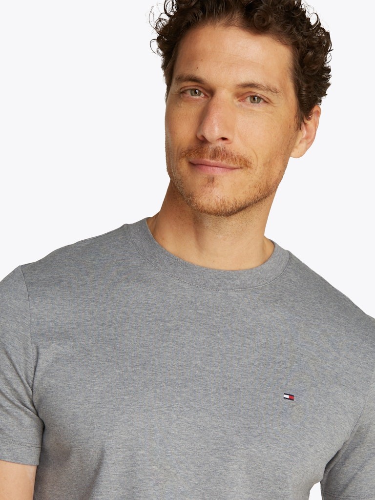 Tommy Hilfiger Pamuk Gri Erkek Kısa Kollu T-Shirt - MW0MW33202P91